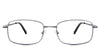 Ozzy eyeglasses in the gun variant - it's a full-rimmed frame in color gunmetal.