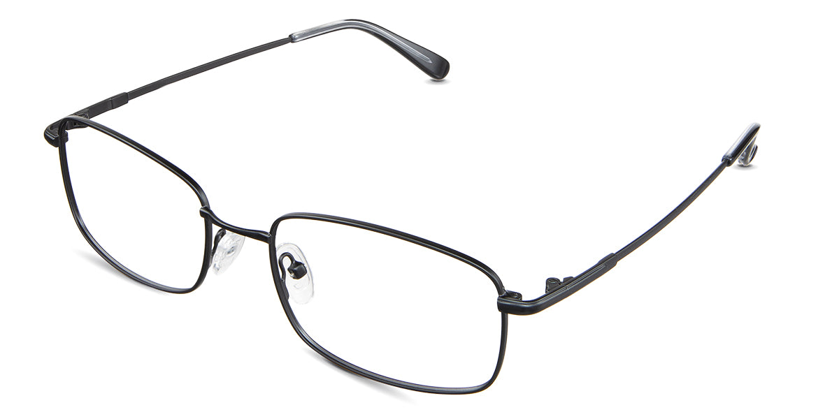 Ozzy eyeglasses in the sumi variant - have a high nose bridge.