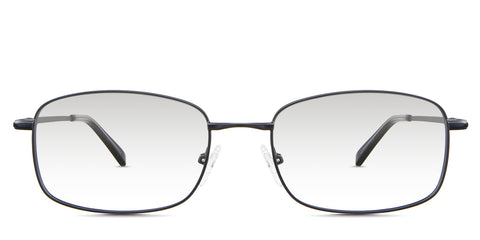 Ozzy black tinted Gradient in the Sumi variant - it's an oval frame with a high nose bridge and a long temple arm of 145mm.