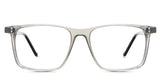 Patrick eyeglasses in the kombu variant - it's a thin, medium size frame.