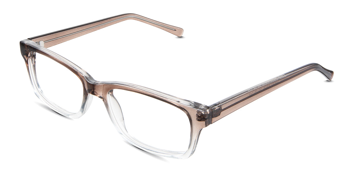 Paul eyeglasses in the agate variant - it's a short frame in gradient gray color.