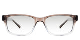 Paul black tinted Gradient glasses in the Agate variant - is a short rectangular frame with rectangular viewing lenses and a regular thick temple arm.