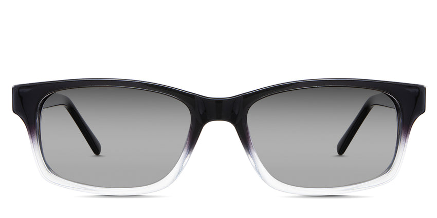 Paul black tinted Gradient sunglasses in the Pelecinid variant - it's an acetate frame with built-in nose pads and has a name and size information imprinted inside the arm.