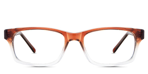 Paul eyeglasses in the sparrow variant - it's a full-rimmed frame in gradient brown color.