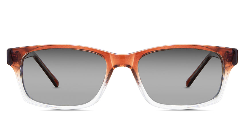 Paul black tinted Gradient  sunglasses in the  Sparrow variant - it's a full-rimmed frame with a medium-width nose bridge and a visible wire inside the arm.