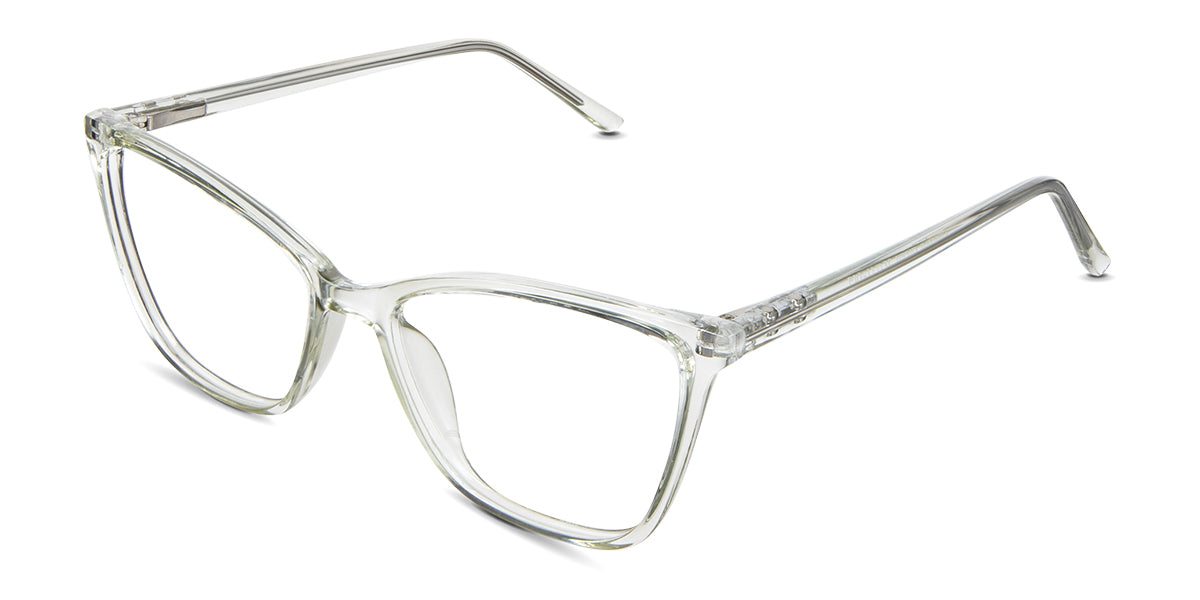Petra eyeglasses in the mantis variant - have a built-in nose pads.
