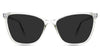 Petra Gray Polarized in the Mantis variant - it's a medium-size cat-eye shape frame with built-in nose pads.