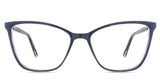 Petra eyeglasses in the yale variant - an acetate frame in blue.