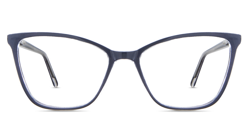 Petra eyeglasses in the yale variant - an acetate frame in blue.