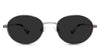 Pettersen Gray Polarized in acier variant - it's round frame with medium oval shape viewing area