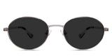 Pettersen Gray Polarized in acier variant - it's round frame with medium oval shape viewing area