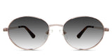 Pettersen black tinted Gradient glasses in dhurrie variant - metal oval frame with medium size viewing area