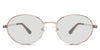 Pettersen black tinted Standard sunglasses in dhurrie variant - oval shape metal frame with thin temple arms