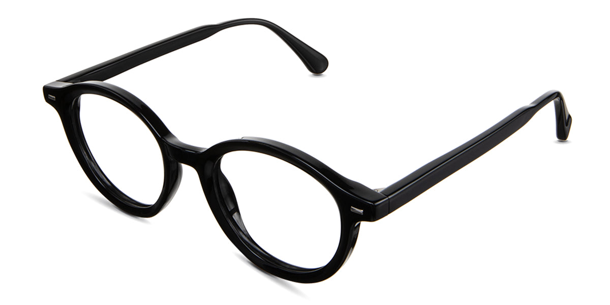 Phlox Eyeglasses in midnight variant - it has a 20mm U-shaped nose bridge. 