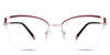 Phoebe eyeglasses in the carmine variant - is a metal frame in burgundy.