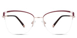 Phoebe eyeglasses in the carmine variant - is a metal frame in burgundy.