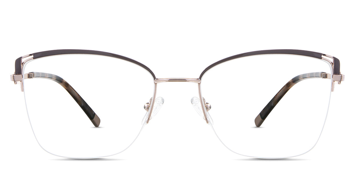 Phoebe eyeglasses in the raccoon variant - have a wide viewing lens.