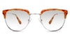 Quinn black tinted Gradient glasses in baked ginger variant with thin metal temple arms