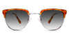 Quinn black tinted Gradient glasses in baked ginger variant with thin metal temple arms