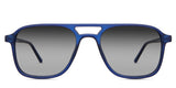 Ralph black Gradient in the gentian variant - are acetate frames with a straight brow bar and a slim temple arm.