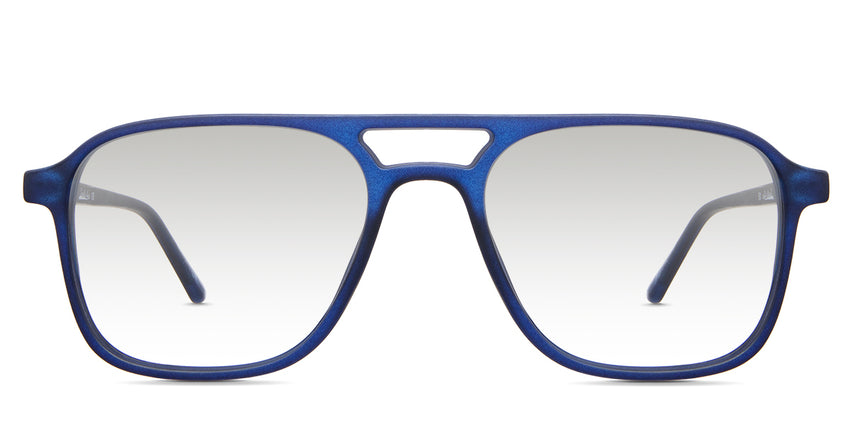 Ralph black Gradient in the gentian variant - are acetate frames with a straight brow bar and a slim temple arm.