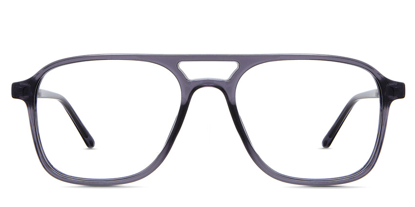 Ralph eyeglasses in the wenge variant - have an aviator-shaped frame in gray.