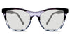 Ramires black tinted Standard Solid glasses in english violet variant - it's cat eye frame with high nose bridge