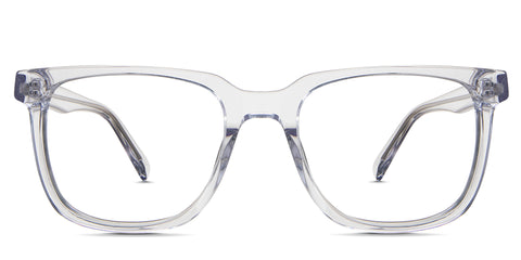 Rani Eyeglasses in cloudsea variant - it's a clear, full rimmed, acetate frame