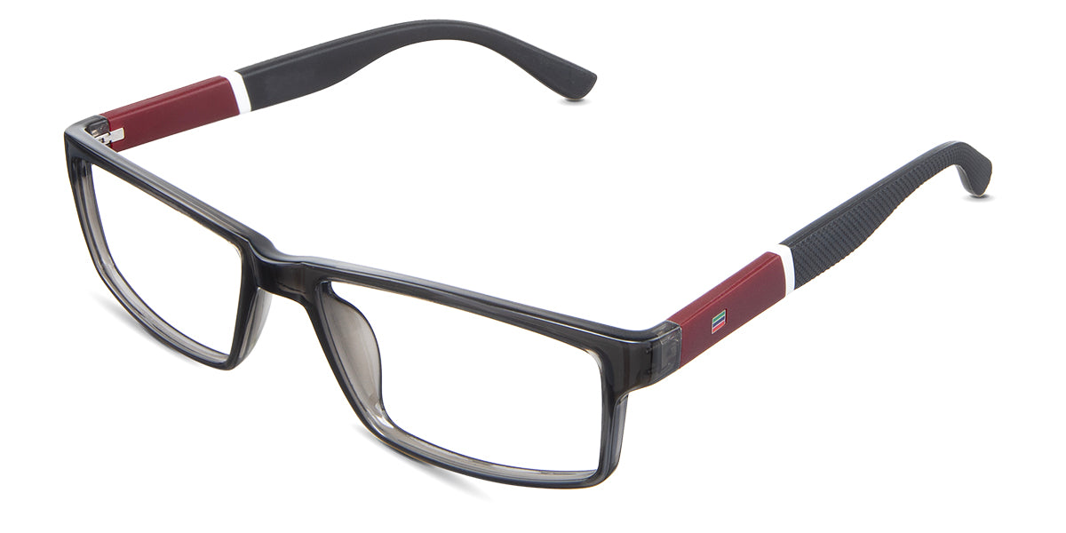 Raul eyeglasses in the arsenic variant - have a built-in nose bridge.