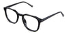 Reign eyeglasses in the midnight variant - have a key-hole-shaped nose bridge.
