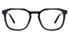 Reign eyeglasses in the midnight variant - it's an acetate frame in color black.