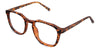 Reign eyeglasses in the tortoise variant - have acetate built-in nose pads.