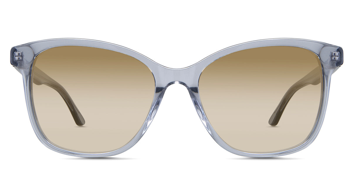 Remi Beige Sunglasses Gradient in the Cerulean variant - an acetate frame with a U-shaped nose bridge and a narrow frame with regular broad temples.