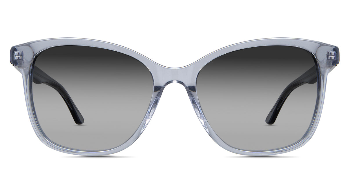 Remi Black Sunglasses Gradient in the Cerulean variant - an acetate frame with a U-shaped nose bridge and a narrow frame with regular broad temples.