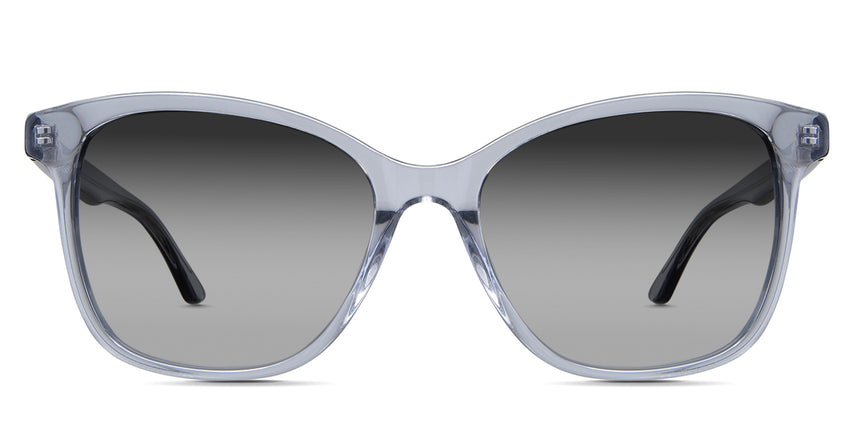 Remi Black Sunglasses Gradient in the Cerulean variant - an acetate frame with a U-shaped nose bridge and a narrow frame with regular broad temples.