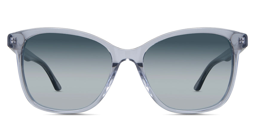 Remi Blue Sunglasses Gradient in the Cerulean variant - an acetate frame with a U-shaped nose bridge and a narrow frame with regular broad temples.