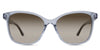 Remi Brown Sunglasses Gradient in the Cerulean variant - an acetate frame with a U-shaped nose bridge and a narrow frame with regular broad temples.