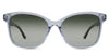 Remi Green Sunglasses Gradient in the Cerulean variant - an acetate frame with a U-shaped nose bridge and a narrow frame with regular broad temples.