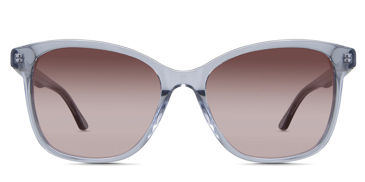 Remi Rose Sunglasses Gradient in the Cerulean variant - an acetate frame with a U-shaped nose bridge and a narrow frame with regular broad temples.