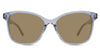Remi Beige Sunglasses Solid in the Cerulean variant - an acetate frame with a U-shaped nose bridge and a narrow frame with regular broad temples.