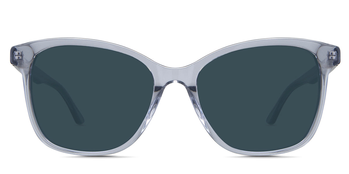 Remi Blue Sunglasses Solid in the Cerulean variant - an acetate frame with a U-shaped nose bridge and a narrow frame with regular broad temples.