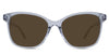 Remi Brown Sunglasses Solid in the Cerulean variant - an acetate frame with a U-shaped nose bridge and a narrow frame with regular broad temples.
