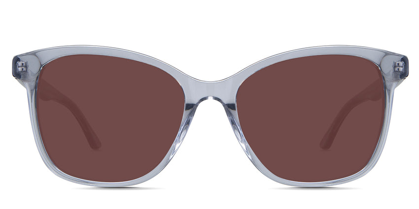 Remi Rose Sunglasses Solid in the Cerulean variant - an acetate frame with a U-shaped nose bridge and a narrow frame with regular broad temples.