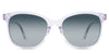 Remi Blue Sunglasses Gradient in the Violet variant - it's a transparent frame with built-in nose pads and a short 140 mm temple arm.