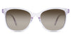 Remi Brown Sunglasses Gradient in the Violet variant - it's a transparent frame with built-in nose pads and a short 140 mm temple arm.