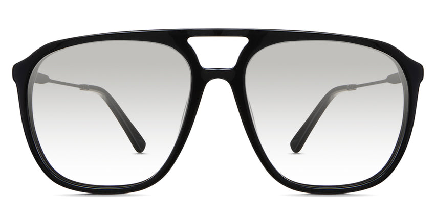 Rhett Black Tinted Gradient in midnight variant - is an aviator shaped with slim metal arm and acetate tips.