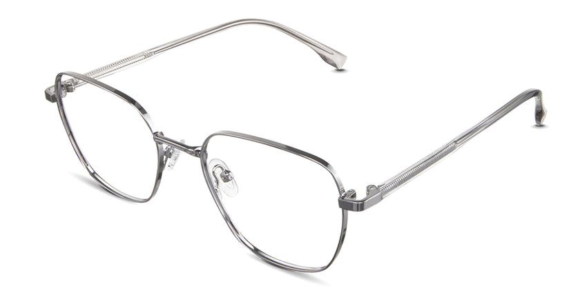 Rhodo eyeglasses in the antique variant - is a square frame in color silver.