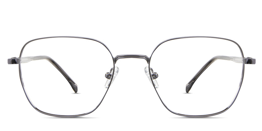 Rhodo eyeglasses in the antique variant - is a square frame in color silver. Metal 