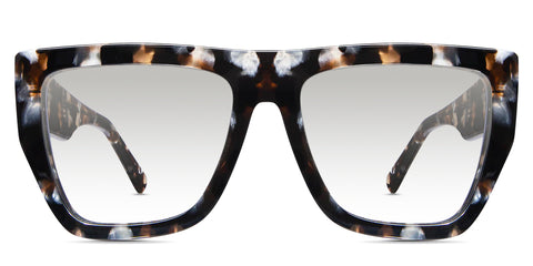 Rien black tinted Gradient oversized sunglasses in sepia variant it's square frame