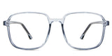 Roryfly eyeglasses in the palesmoke variant - it's a full-rimmed frame in color blue.